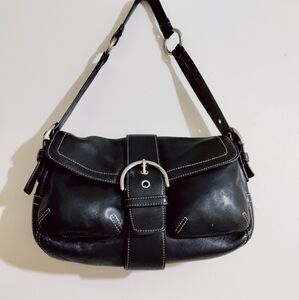 Vintage Coach Soho Flap Buckle Double Pocket Bag #3653
